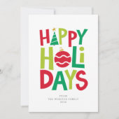 Cartes Pour Fêtes Annuelles Joyeuses vacances amusantes illustrées (Devant)