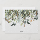 Cartes Pour Fêtes Annuelles Joyeuses vacances aquarelle feuillage photo (Dos)