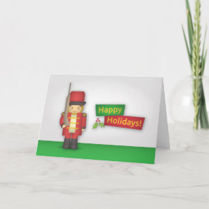 Cartes Pour Fêtes Annuelles Joyeuses vacances avec Noisette de Noël Soldat