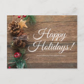 Cartes Pour Fêtes Annuelles Joyeuses Vacances, Chaleureux Voeux (Devant)