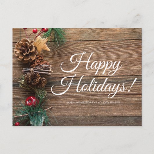 Cartes Pour Fêtes Annuelles Joyeuses Vacances, Chaleureux Voeux (Devant)