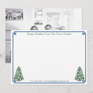 Cartes Pour Fêtes Annuelles Joyeuses Vacances Chinoiserie Image Chic En Revers