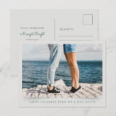 Cartes Pour Fêtes Annuelles Joyeuses vacances de M. et Mme Salutations Fêtes (Devant / Derrière)