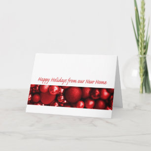 Cartes Pour Fêtes Annuelles Joyeuses vacances de notre nouvelle maison