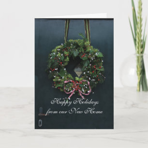 Cartes Pour Fêtes Annuelles Joyeuses vacances de notre nouvelle maison