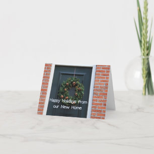 Cartes Pour Fêtes Annuelles Joyeuses vacances de notre nouvelle maison