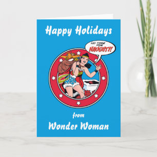 Cartes Pour Fêtes Annuelles Joyeuses Vacances De Wonder Woman