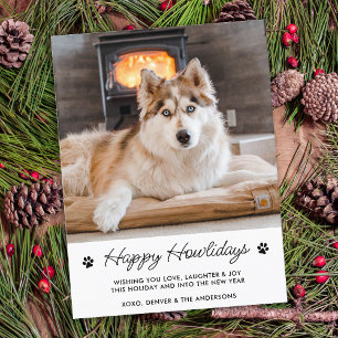 Cartes Pour Fêtes Annuelles Joyeuses Vacances Du Chien Cute Pet Photo