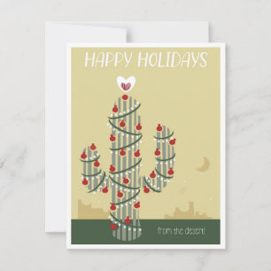 Cartes Pour Fêtes Annuelles Joyeuses Vacances du désert !
