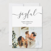 Cartes Pour Fêtes Annuelles Joyeuses vacances écriture manuscrite simple photo (Devant)