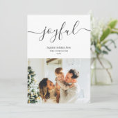 Cartes Pour Fêtes Annuelles Joyeuses vacances écriture manuscrite simple photo (Debout devant)