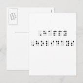 Cartes Pour Fêtes Annuelles Joyeuses vacances en braille (Devant / Derrière)