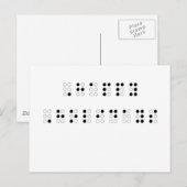 Cartes Pour Fêtes Annuelles Joyeuses vacances en braille (Devant / Derrière)
