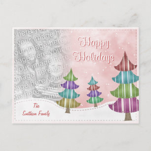 Cartes Pour Fêtes Annuelles Joyeuses vacances Famille Noël Arbres fantastiques