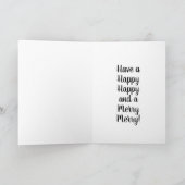 Cartes Pour Fêtes Annuelles Joyeuses vacances Flamant rose rose (Intérieur)