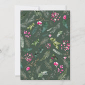 Cartes Pour Fêtes Annuelles Joyeuses vacances Forêt Vert Rose Arc Botanique (Dos)