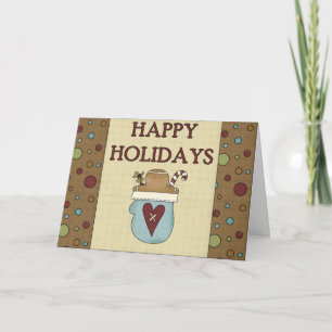 Cartes Pour Fêtes Annuelles Joyeuses vacances Gingerbread Glove Greeting Card