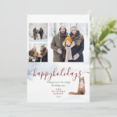 Cartes Pour Fêtes Annuelles Joyeuses vacances hiver Fox 3 Photo Noël (Debout devant)