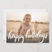 Cartes Pour Fêtes Annuelles joyeuses vacances lettrage blanc couverture photo (Devant)