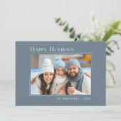 Cartes Pour Fêtes Annuelles Joyeuses vacances Moderne Élégant Simple Ardoise B (Debout devant)