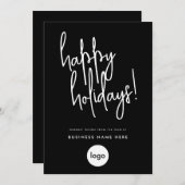 Cartes Pour Fêtes Annuelles Joyeuses Vacances Moderne Minimal Business (Devant / Derrière)