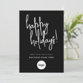 Cartes Pour Fêtes Annuelles Joyeuses Vacances Moderne Minimal Business (Debout devant)