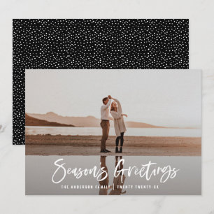 Cartes Pour Fêtes Annuelles Joyeuses vacances moderne minime photo noël