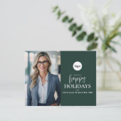 Cartes Pour Fêtes Annuelles Joyeuses Vacances Moderne Photo Business (Debout devant)