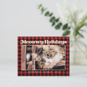Cartes Pour Fêtes Annuelles Joyeuses Vacances Moderne Plaid Funny Animaux de c (Debout devant)
