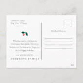 Cartes Pour Fêtes Annuelles Joyeuses Vacances Moderne Plaid Funny Animaux de c (Dos)