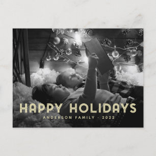 Cartes Pour Fêtes Annuelles Joyeuses Vacances Moderne Typographie Simple