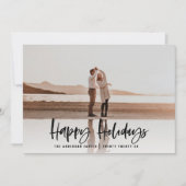 Cartes Pour Fêtes Annuelles Joyeuses vacances modernes, minimum de noël photo (Devant)