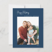 Cartes Pour Fêtes Annuelles Joyeuses vacances modernes | Photo simple vertical (Devant)