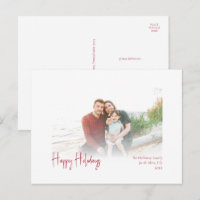 Joyeuses vacances modernes | Red Script Faded Phot