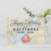 Cartes Pour Fêtes Annuelles Joyeuses vacances nautiques de Baltimore (Debout devant)