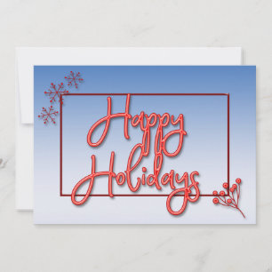 Cartes Pour Fêtes Annuelles Joyeuses Vacances Neige Cadre Entreprise