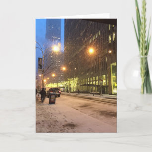 Cartes Pour Fêtes Annuelles Joyeuses vacances New York City neige Noël NYC