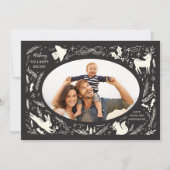 Cartes Pour Fêtes Annuelles Joyeuses vacances Noël Photo Woodland Doodle (Devant)