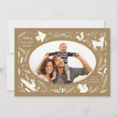 Cartes Pour Fêtes Annuelles Joyeuses vacances Noël Photo Woodland Doodle (Devant)