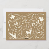 Cartes Pour Fêtes Annuelles Joyeuses vacances Noël Photo Woodland Doodle (Dos)