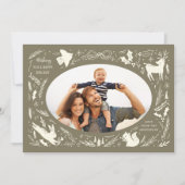 Cartes Pour Fêtes Annuelles Joyeuses vacances Noël Photo Woodland Doodle (Devant)