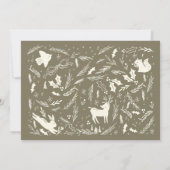 Cartes Pour Fêtes Annuelles Joyeuses vacances Noël Photo Woodland Doodle (Dos)