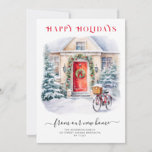 Cartes Pour Fêtes Annuelles Joyeuses vacances nouvelle maison déménagement fai