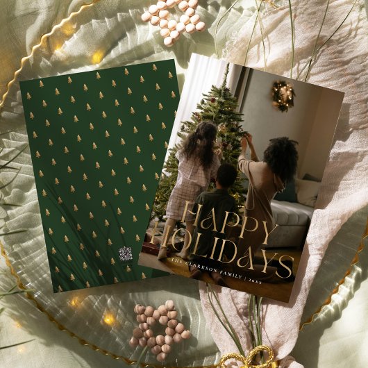 Cartes Pour Fêtes Annuelles Joyeuses Vacances Or moderne