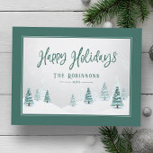 Cartes Pour Fêtes Annuelles Joyeuses Vacances Pays Élégant Épinette d'hiver