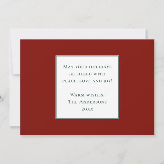 Cartes Pour Fêtes Annuelles Joyeuses Vacances Pays Élégant Scène d'Art d'hiver (Dos)