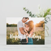 Cartes Pour Fêtes Annuelles Joyeuses vacances Photo moderne Noël (Debout devant)