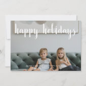 Cartes Pour Fêtes Annuelles Joyeuses vacances Pleine photo Script moderne (Devant)