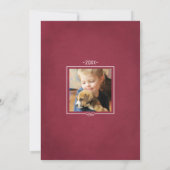 Cartes Pour Fêtes Annuelles Joyeuses Vacances Rustique Vin Rouge Photo (Dos)