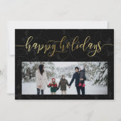 Cartes Pour Fêtes Annuelles Joyeuses vacances Script photo (Devant)